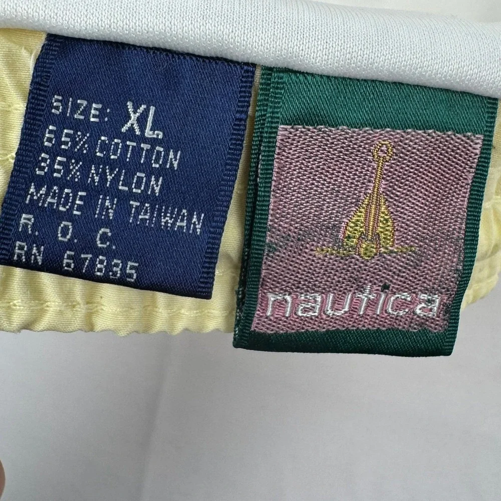 VTG Nautica Men's Yellow Swim Trunks Beach Retro Hipster‎ 38W Size XL